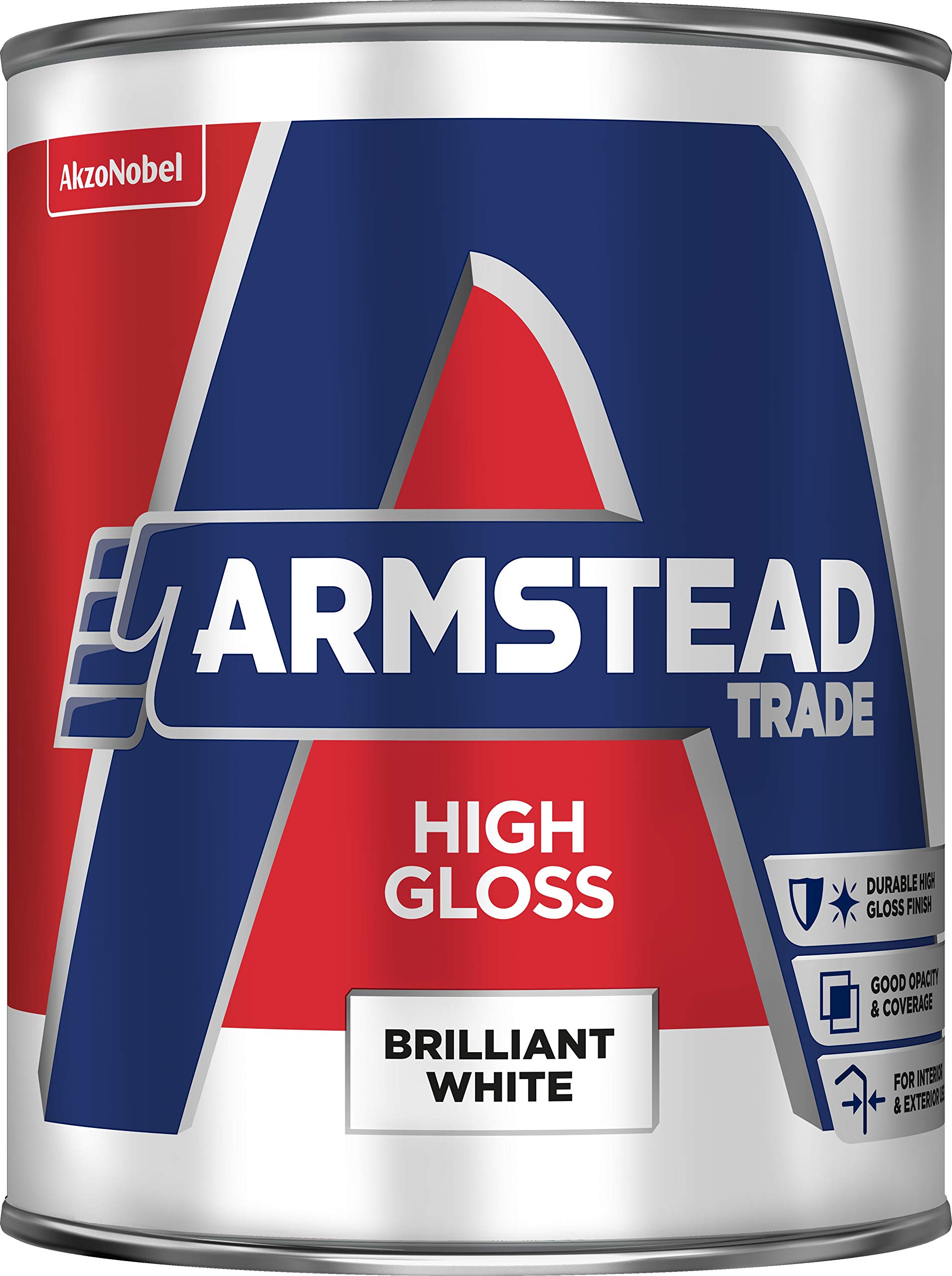 Armstead White Trade Gloss 1Ltr Brilliant