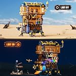 Lumibricks Mecha-Alchemist's Moving Castle Lighting Building-Bricks Set, 2690 Pcs Gearwerk Alchemy Lab Collection Display Set for Adults and Steampunk Lovers