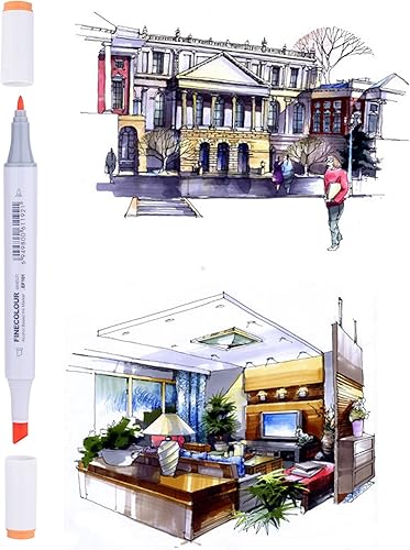 Miniatura 2 de Marcador de alcohol, 24 marcadores de dibujo de bocetos artísticos, juego de Baisc, proveedor de trabajo necesario para artistas, doble extremo con