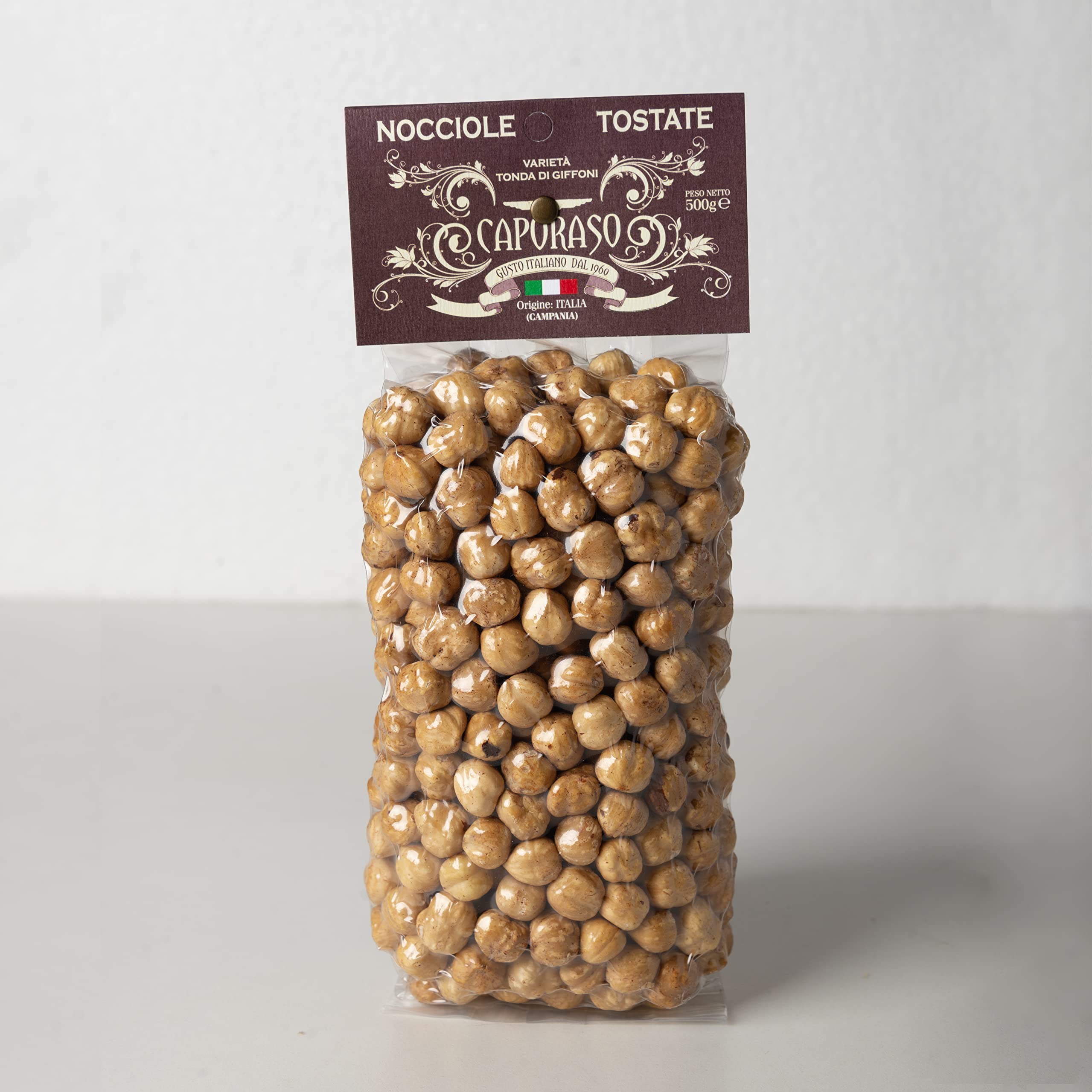 Nocciole tostate varietà tonda di varietà Italia frutta secca naturale (500 grammi)