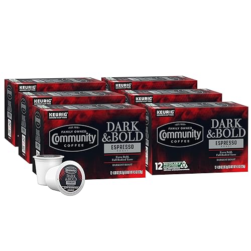 Vista 42 de Community Coffee Dark & Bold Espresso Roast - 12 cápsulas de café tostado extra oscuro, compatible con cafeteras Keurig 2.0 K-Cup, 12