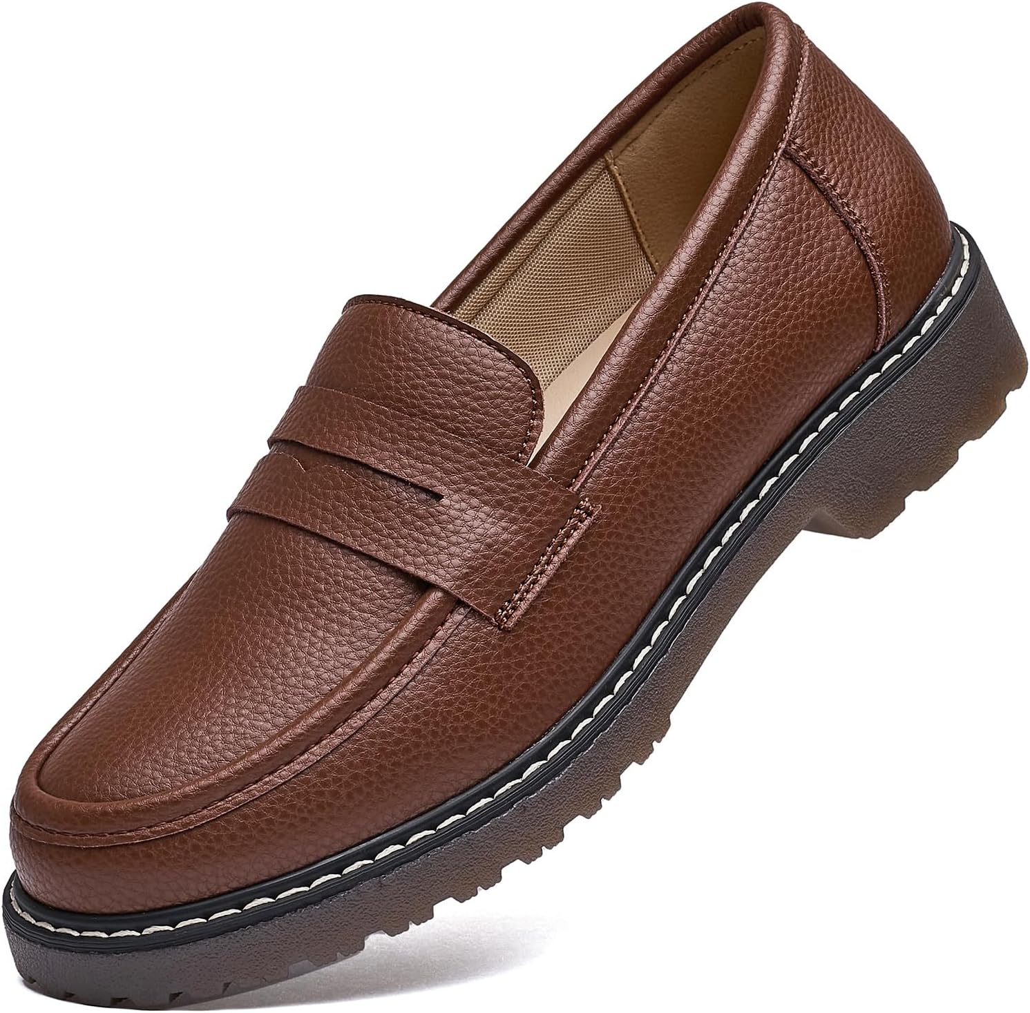 Penny Loafers for Women Business Casual Shoes Womens Platform Chunky Loafers Comfortable Dressy Slip On Work Shoes - Image 4