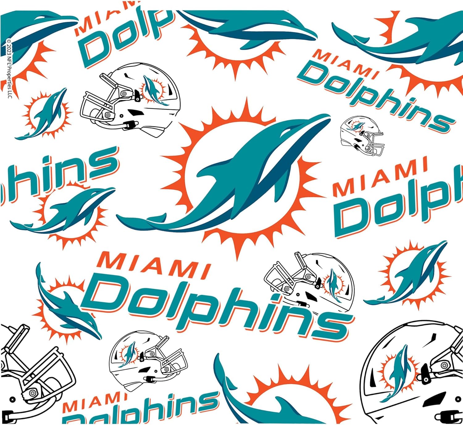 Tervis Venture® Lite Tritan 24oz Venture™ Lite with 2-in-1 VersaLid® | NFL® Miami Dolphins - All Over | Made in America, Leakproof, Double-Wall Vacuum Insulated, Keeps Drinks Cold - Image 2