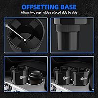 Vista 5 de DYLEN Car Cup Holder Expander, Cup Holder Extender Adapter for Car with Expandable Base, Fits Yeti 20/26/30/46oz, Hydroflask 32/40oz, Large Water