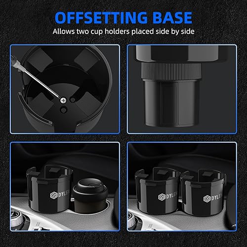 Miniatura 5 de Expansor de portavasos de automóvil, adaptador extensor de portavasos para automóvil con base expandible, se adapta a Yeti de 20263046 onzas,