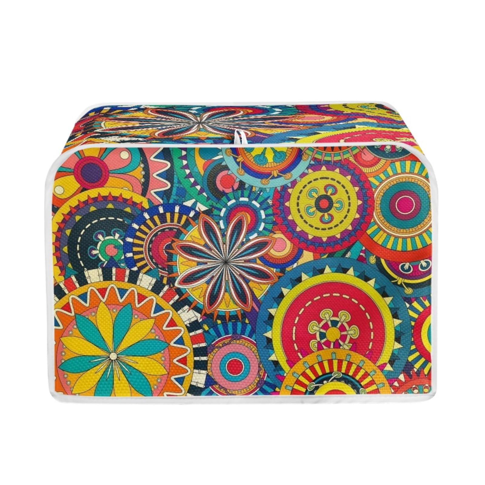 Micoklinlin Toaster Oven Cover 4 Slice Bohemian style Small Appliance Polyester Toaster Cover for Women Gift Washable and Dust Protection Machine Washable