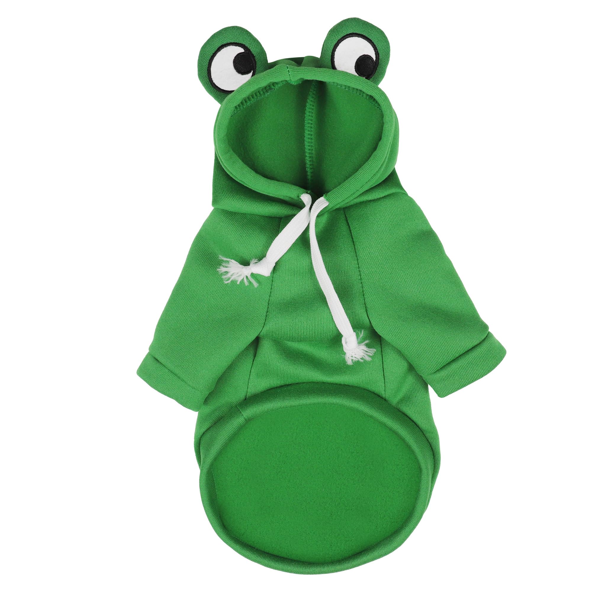 Adorable Frog Dog Hoodie with Cute Frog Eyes,Warm and Cozy Cotton Blend Sweatshirt for Small,Medium Dogs Perfect for Fall,Dog Costumes,and Cosplay Parties,Pet Outfit for All Occasions.Green S