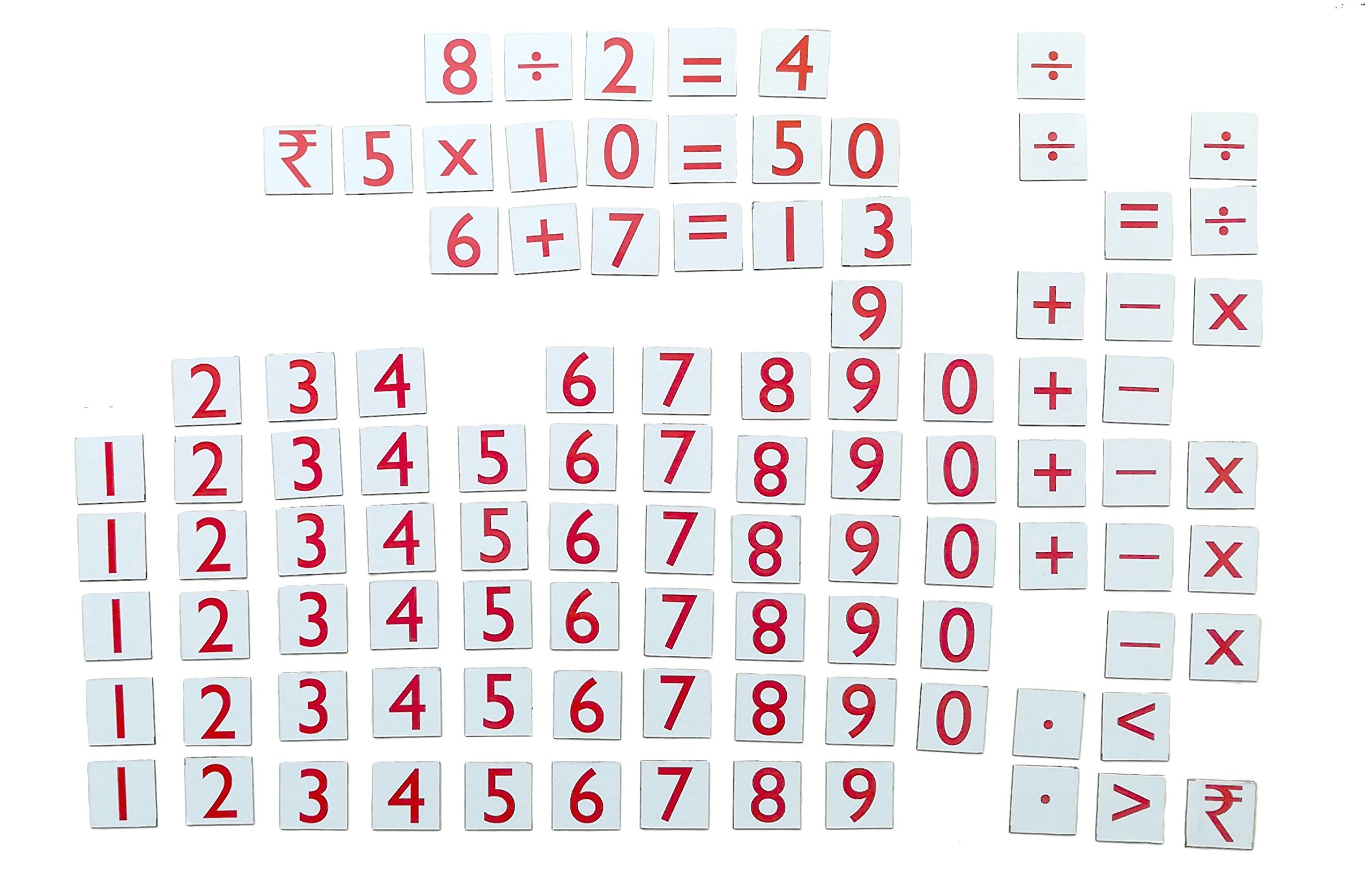 MFM Toys Numerals and Operations Signs ~ Magnetic Maths Manipulatives for Classroom/Home | 100 Magnetic Tiles | (Does not Include Magnetic Board) (B0735VSMHH) Amazon Price History, Amazon Price Tracker
