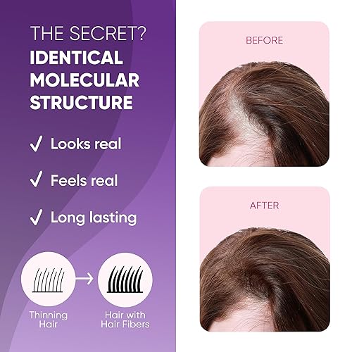 Miniatura 3 de GBG - Fibras capilares para cabello fino y puntos calvos (rubio oscuro), botella de 0.88 oz, oculta la pérdida de cabello, cobertura instantánea y