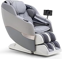 MYNTA Massage Chair Full Body, 170  Flexible SL Track Shiatsu 3D Massage Chairs with Zero Gravity, Bluetooth Speaker, Airbags & Heating, MC1650Grey