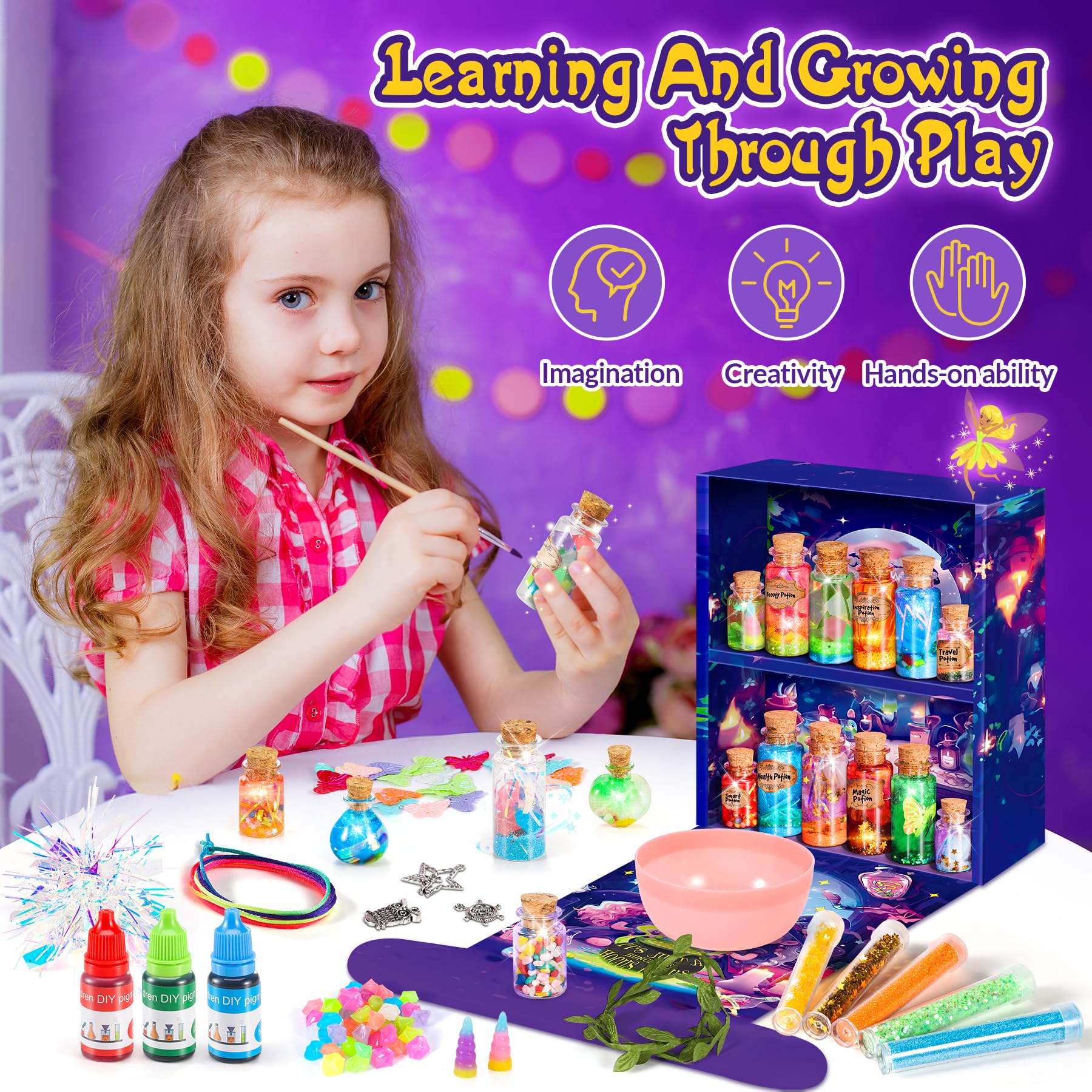 Kit Potion Magique LUVTOY - 20 Potions à Créer Pour Enfants 6-12 Ans