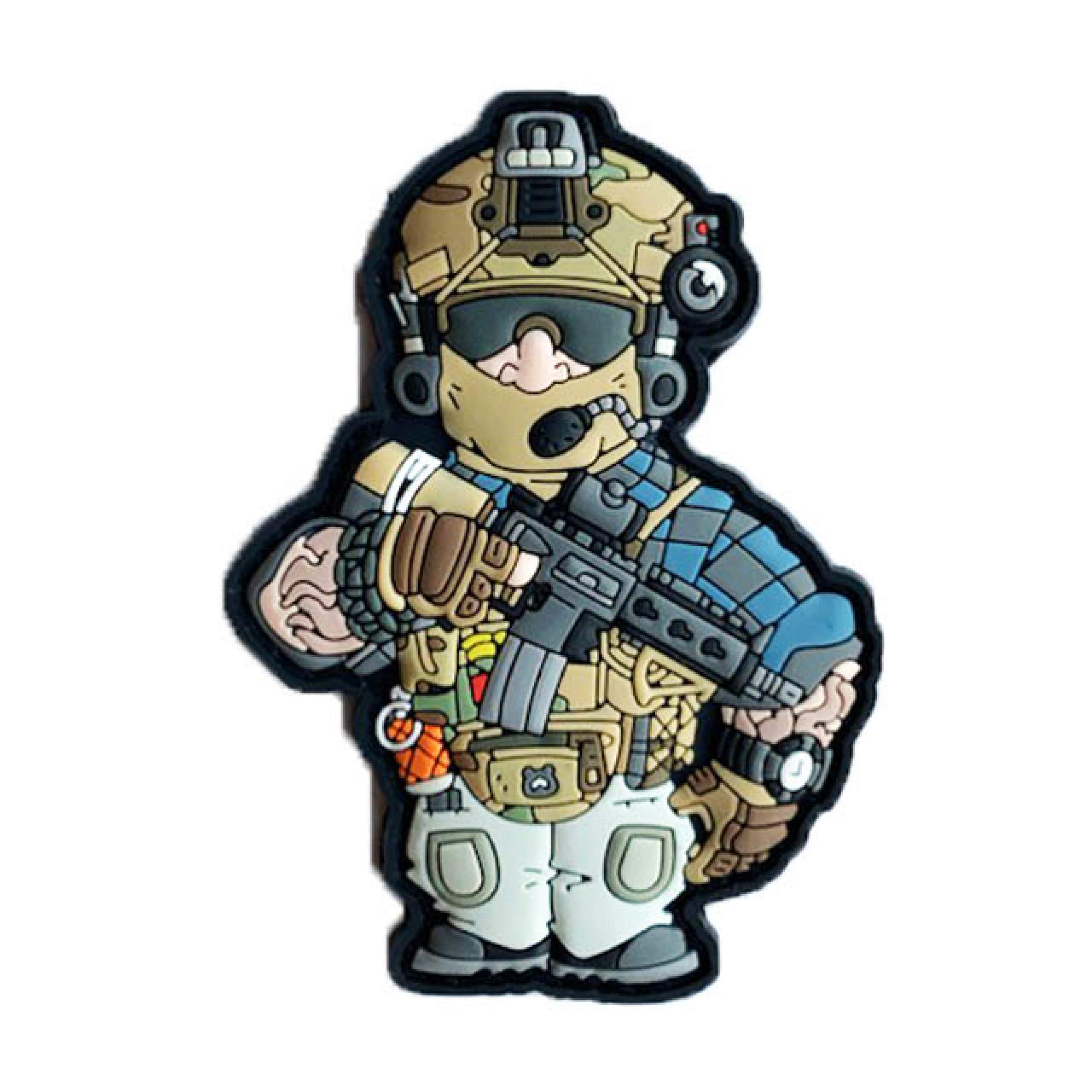TACOPSGEAR BB Heads Airsoft Operator Dude 3D PVC Patch