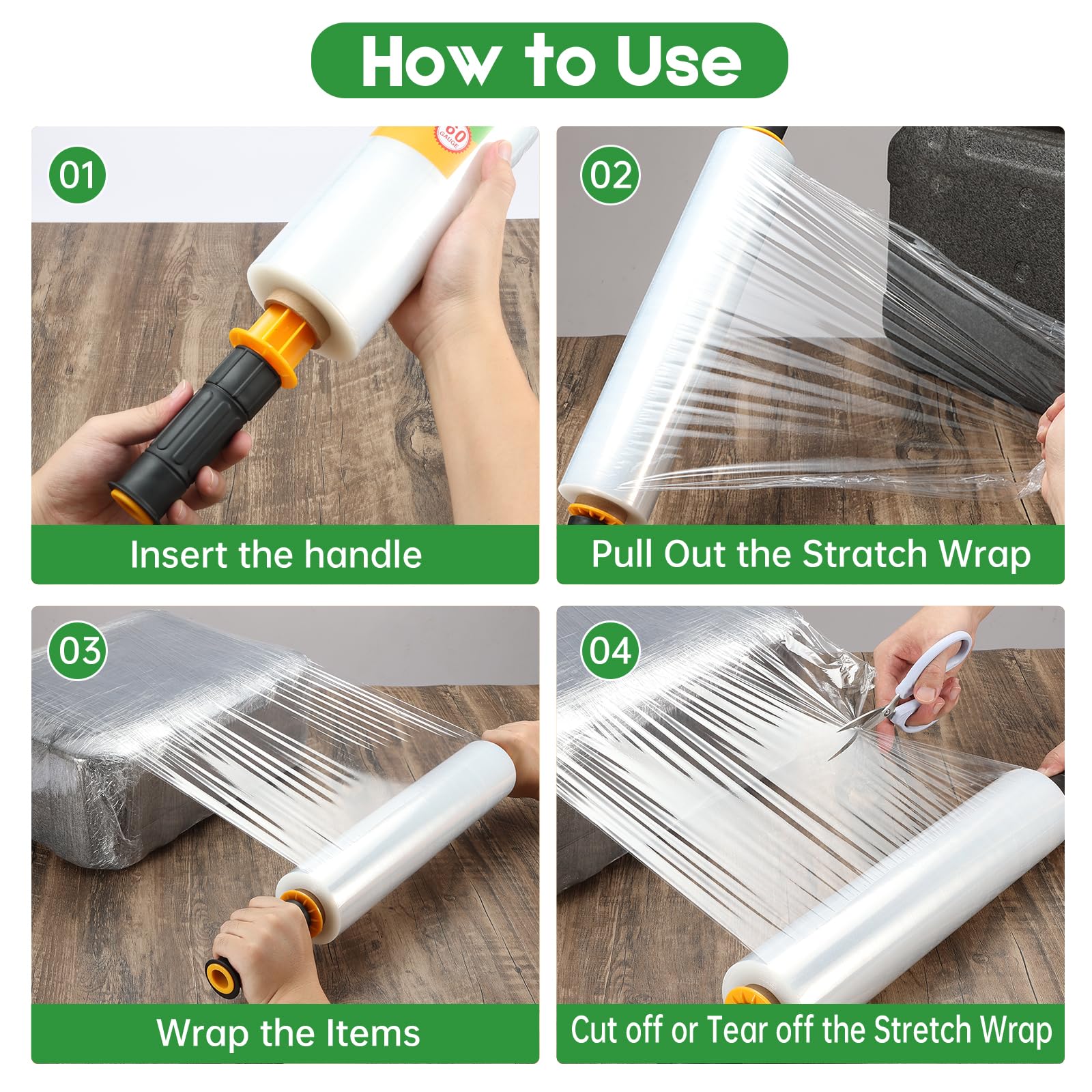 Stretch Wrap Rolls - Heavy Duty Packing Film -3