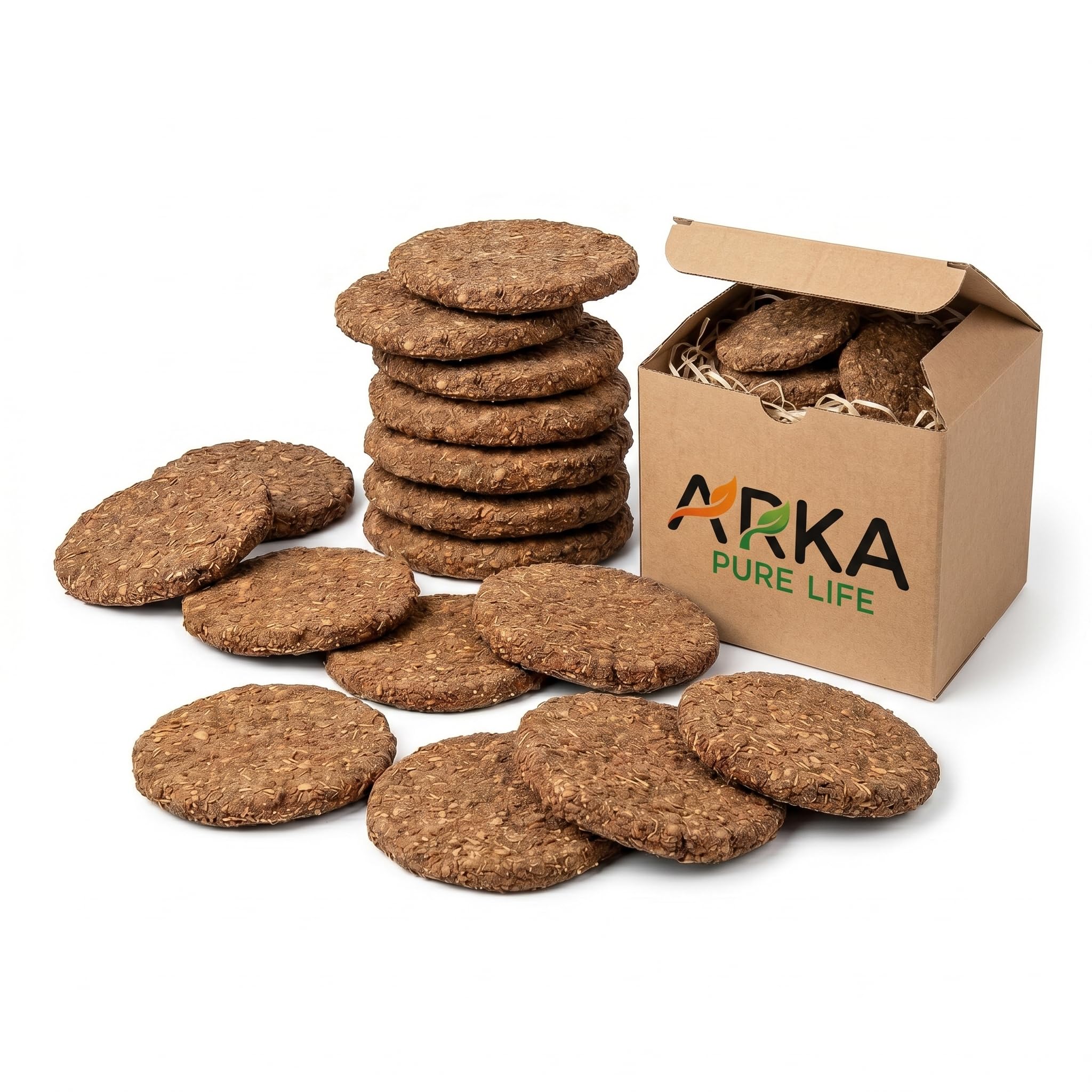 Premium Desi Cow Dung Cakes for Pooja, Agnihotra & Hawan | 100% Natural, Sun-Dried & Chemical-Free Gobar Upla | Eco-Friendly Purifier for Home Rituals (Round, 115cm. Pack of 15, Thick)-picture-13