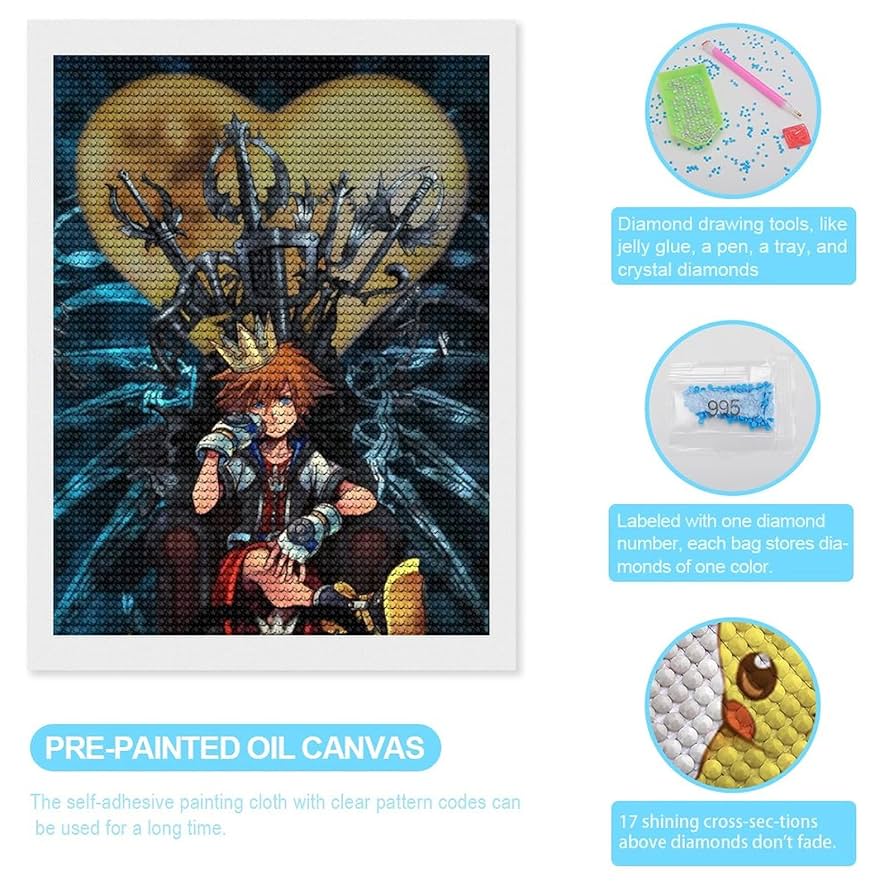 その他 Heart of Ice DIY Diamond Art Kit Amazon.com: Modern Merch Anime Diamond Art Kits for Adults