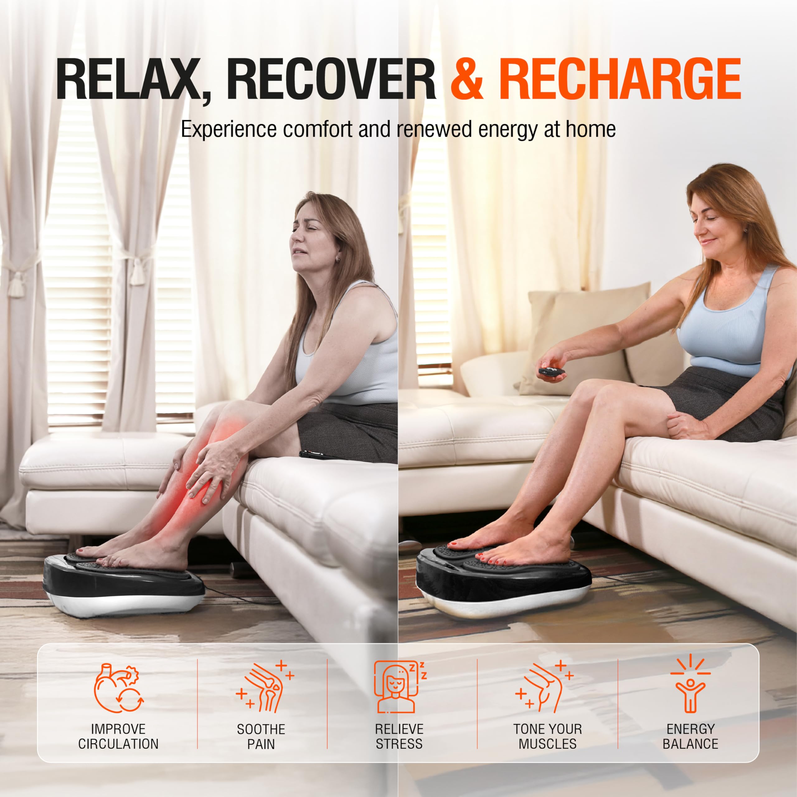 Amazon.com: Power Legs Electric Foot Massager Machine with Remote Control,  Adjustable Speed, Vibration - Calf Massager - Feet Massager for Neuropathy  Pain Relief, Plantar Fasciitis, Leg Blood Circulation (Black) : Health &  Household