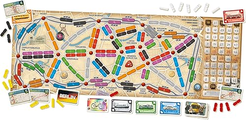 Miniatura 6 de Ticket to Ride Berlin Juego de mesa  Juego de estrategia de construcción de rutas de tren  Divertido juego familiar para niños y adultos  A partir