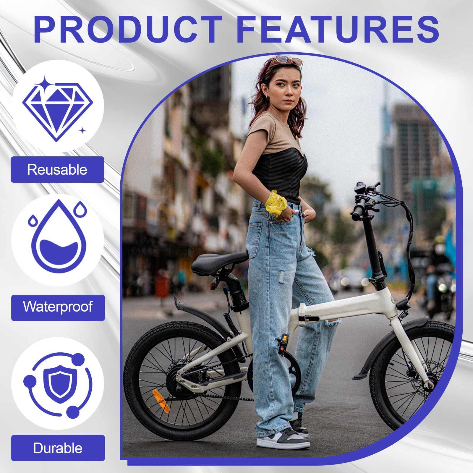 2 Pièces Protection De Chaîne De Vélo, Protection De Chaîne De Cadre, Anti-Rayures Et Anti-Dommages, Accessoires De Cyclisme Pour VTT, Vélo De Route Et Vélo De Ville