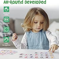 Vista 7 de Ábaco de Madera para Matemáticas de Niños, Juguete Educativo de Conteo con Palos de Contar y Tarjetas de Números y Alfabeto, Juguetes de Aprendizaje