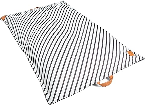 Miniatura 16 de Big Joe Lagoon Flotador estilo tumbona para piscina, no necesita inflado, diseño de rayas náuticas americanas, malla de doble cara, 5 pies, gigante