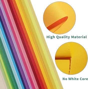 A4 Coloured Origami Paper 20 Colours 180 Sheets 80gsm Double-Sided