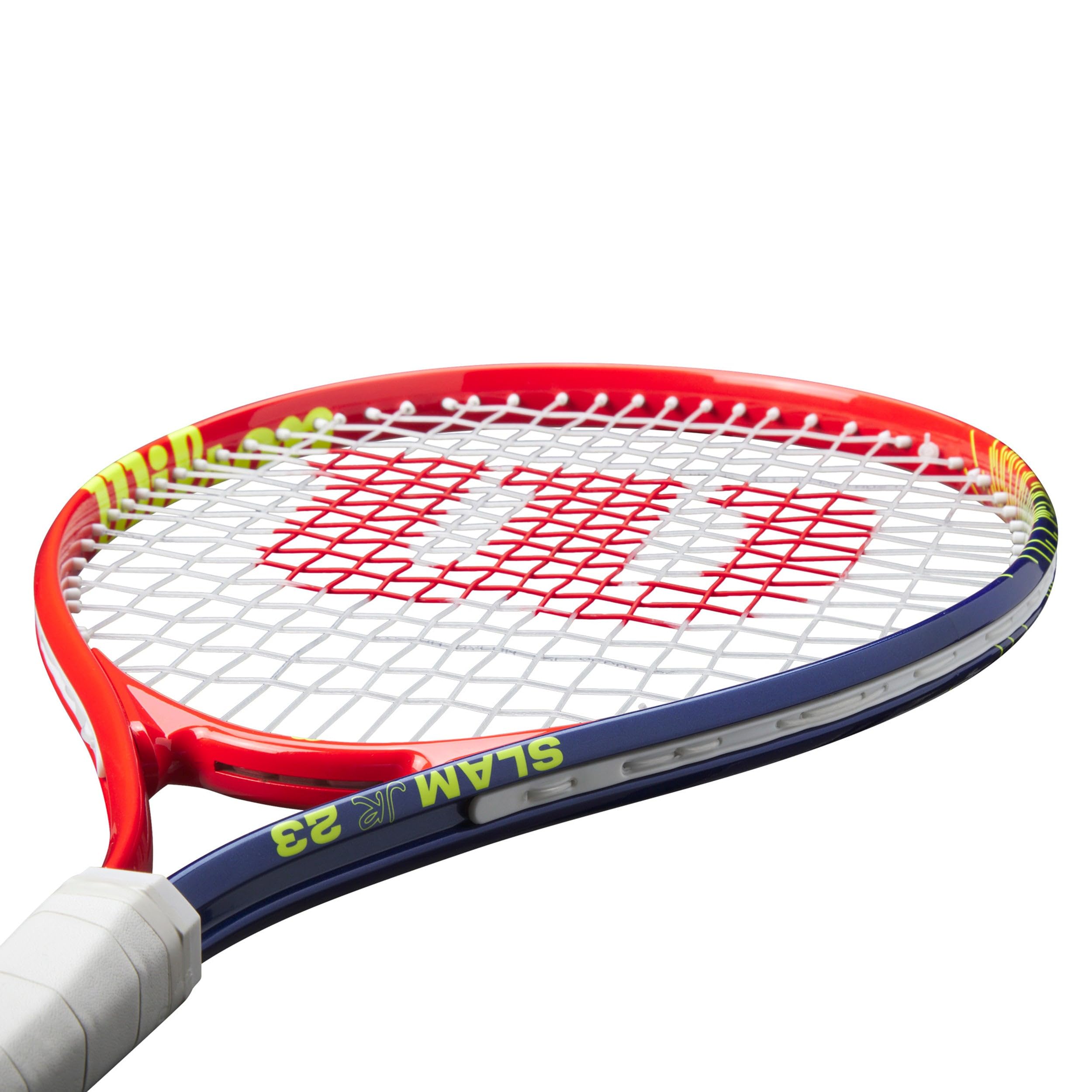 Wilson Slam Junior 23 Boys Tennis Racket Red Yellow Strung 205g