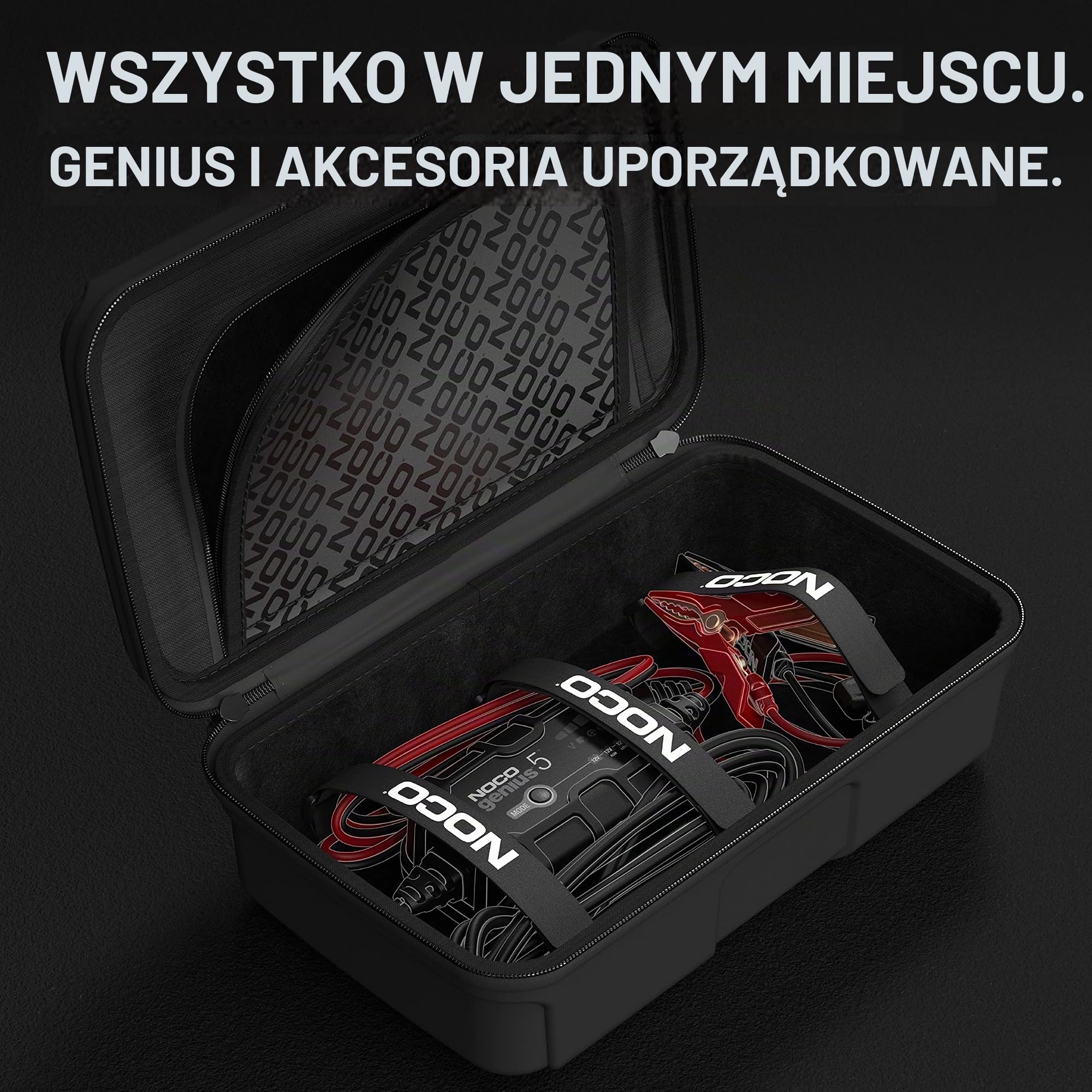 NOCO GC040 Uniwersalne etui ochronne z pianki EVA do inteligentnych ładowarek akumulatorowych & NOCO Boost Plus GB40 1000A 12V UltraSafe litowy urządzenie rozruchowe