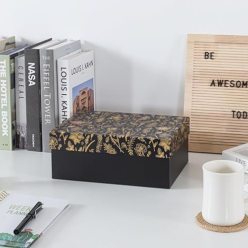 Miniatura 4 de Soul & Lane Caja decorativa de almacenamiento de fotos con tapa, 11.7 x 7.7 x 4.5 pulgadas, caja de memoria para recuerdos, organizador de fotos de