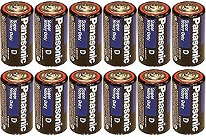 Panasonic Heavy Duty D Batteries 12-Count