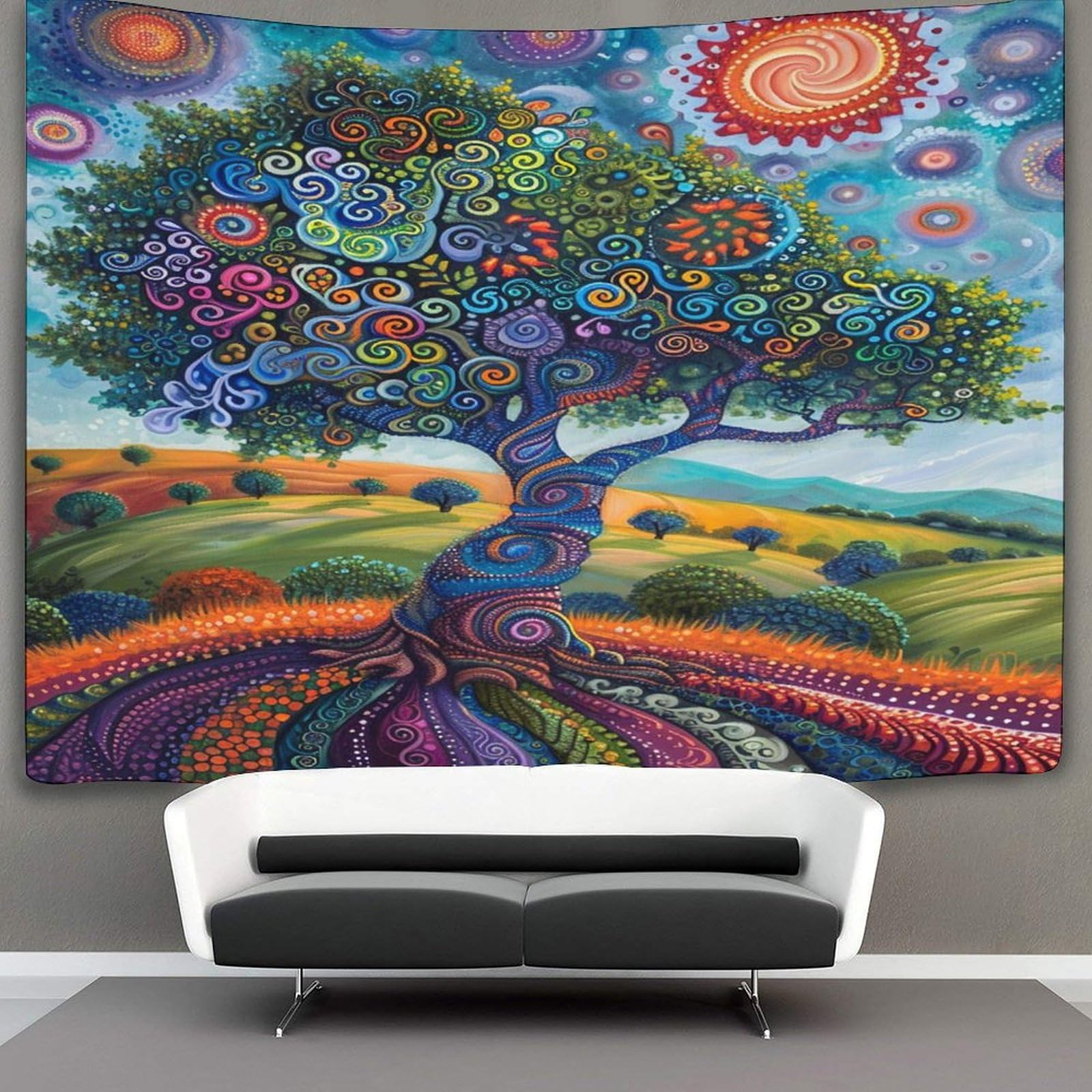 kaiyun Plant Tapestry Life Tree Wall Hanging Tapestries for Bedroom Living Room Apartment Dorm Decorations Wall Art Decor 130cmx150cm