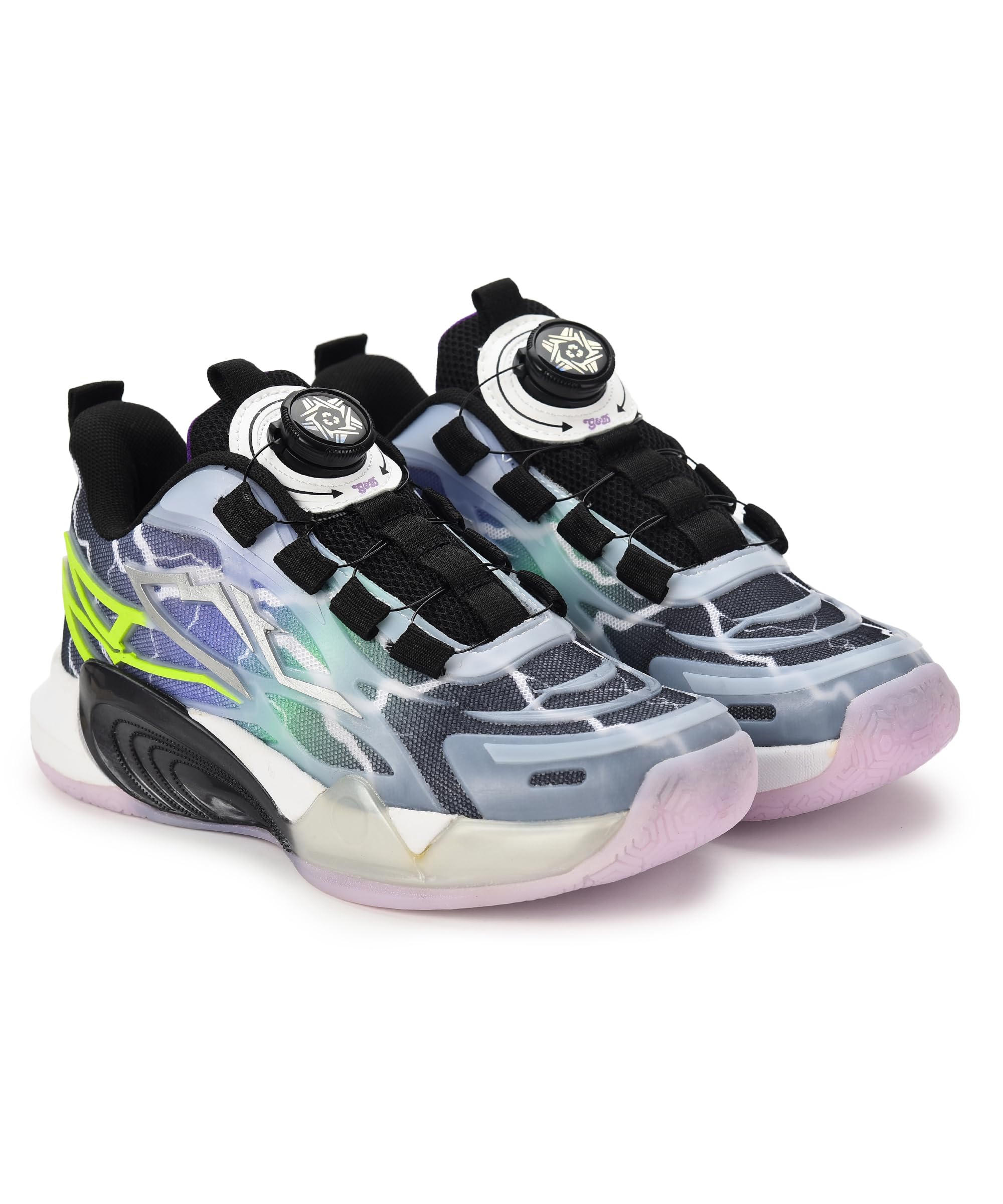 G&D Storm Unisex Kids Shoes with Soft Sole | Rotary Convenience Lock | Air Mesh Upper Breathable, Lightweight | Comfortable & Durable Stylish Indoor & Outdoor| Soft EVA Sports Shoes-picture-11