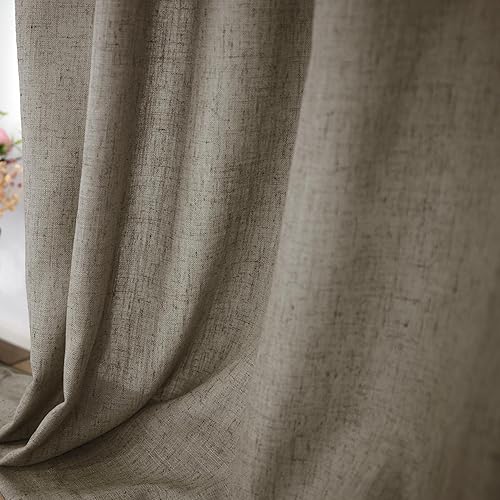 Miniatura 146 de KOUFALL Cortinas transparentes de lino de 90 pulgadas, cortinas para Sala Modernas 2025 De Lino Elegantes, cortinas personalizadas con pestaña