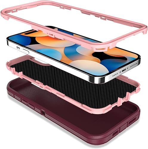 Miniatura 3 de MXX Funda resistente para iPhone 15 Plus, con protector de pantalla de vidrio templado, protector de lente de cámara, cubierta de protección de