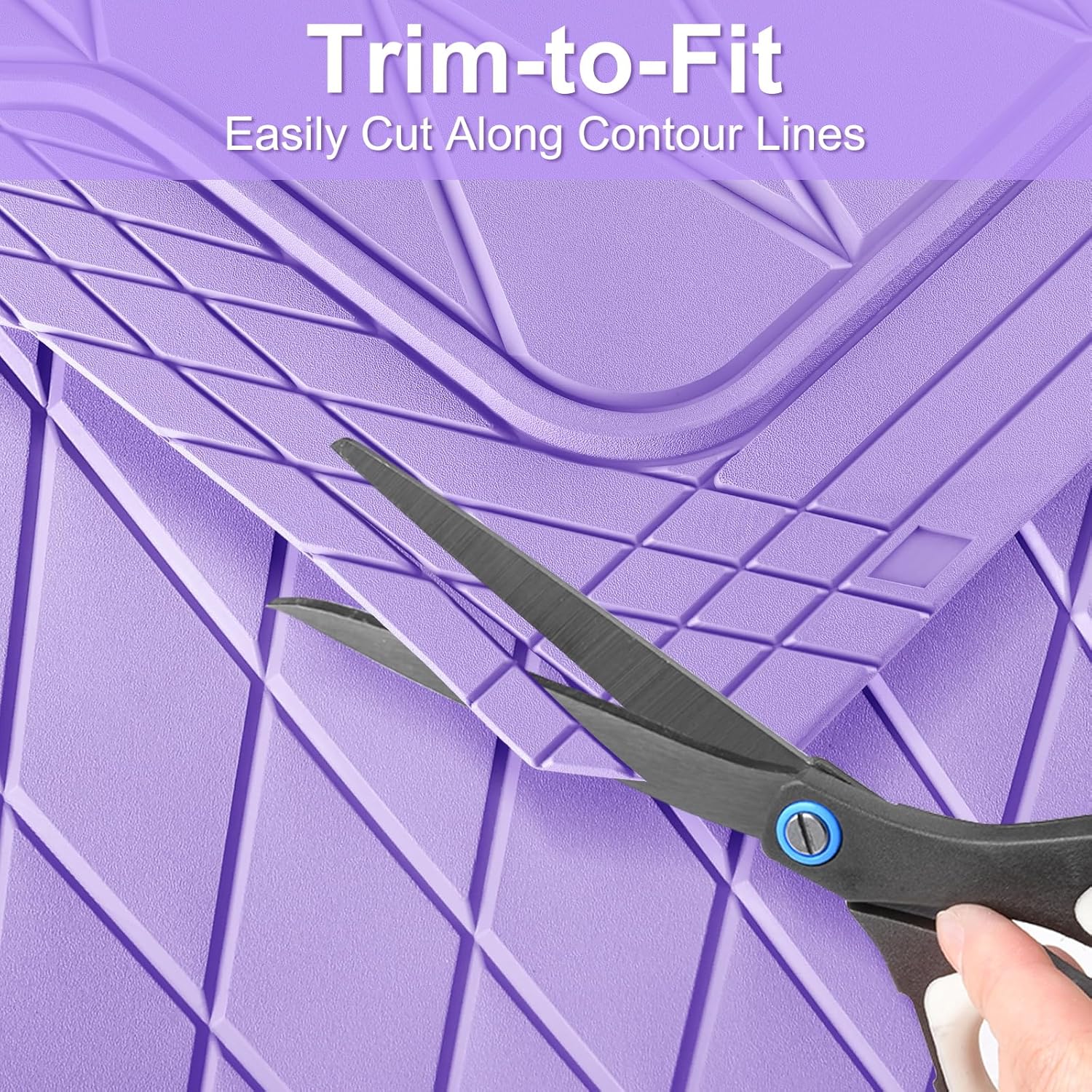 CAR PASS Heavy Duty Rubber Car Floor Mats, Deep Dish All Weather Car Mats Full Set, 3 Piece Waterproof Premium Anti-Slip Floor Mats Rugs Universal Trim to Fit for 95% Sedan SUV Van Truck, All Purple - Image 7