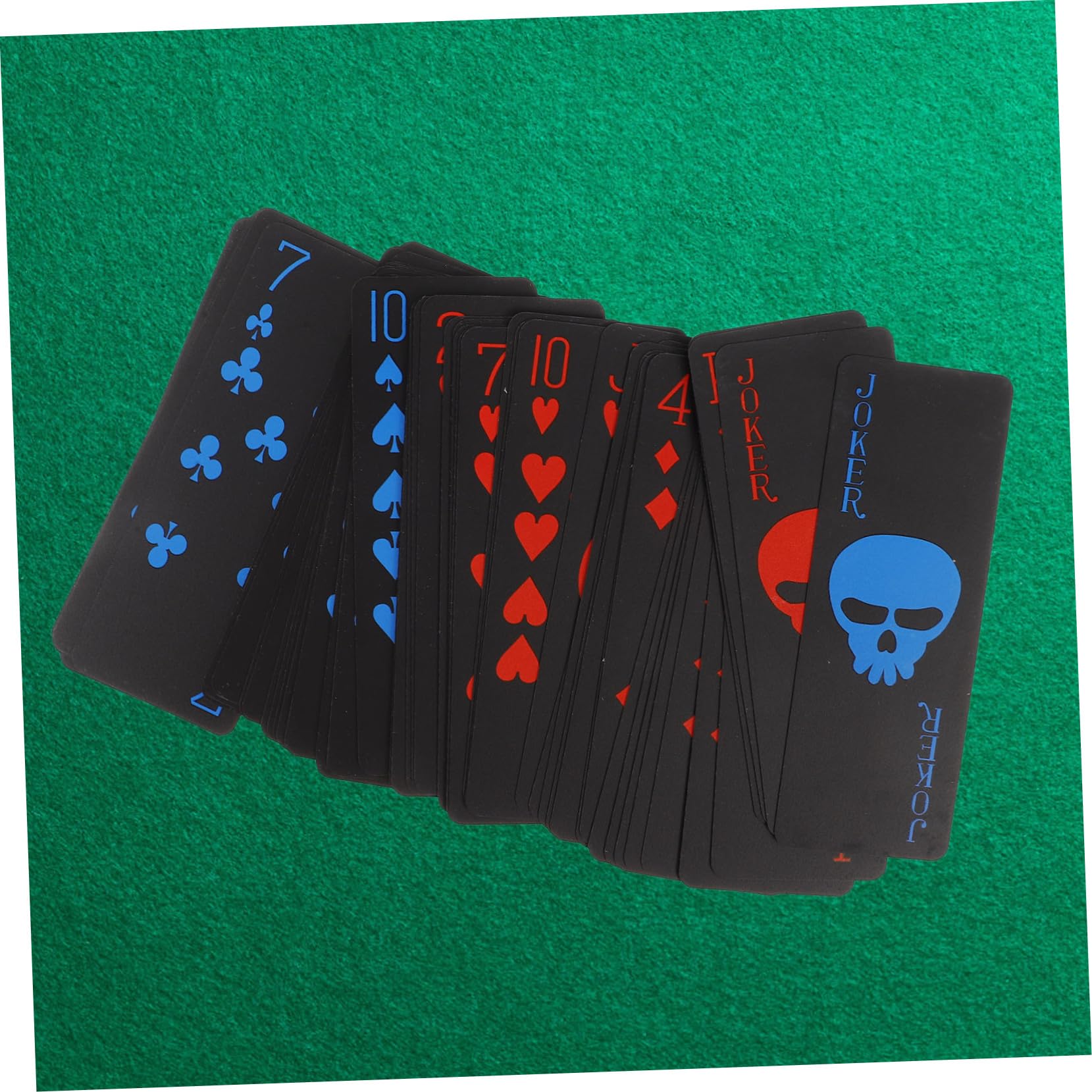 TOYANDONA Baraja De Cartas De Póquer De Plástico PVC con Diseño De Calavera De Color para Juegos De Cartas De Adultos Y Fiestas