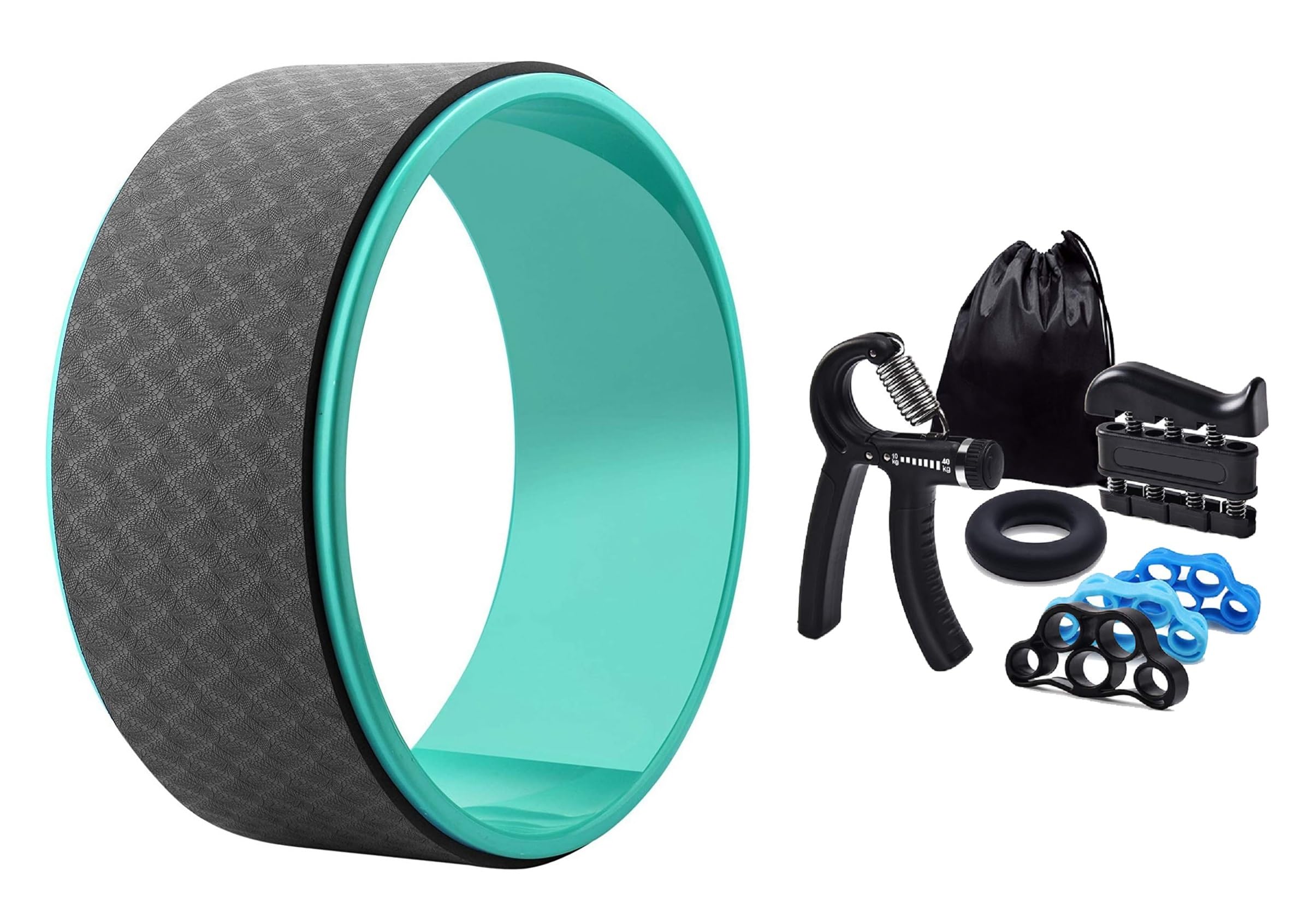 Bodylastics 13” Yoga Wheel for Back Bends, Stretching Roller Workout, Exercise Accessories for Men & Women Sweat Resistant, Eco-Friendly