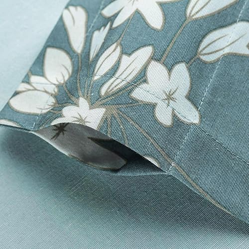 Miniatura 3 de VOGOL Cenefas de cocina con patrón floral amarillo para ventanas, cenefas de lino con bolsillo para barra para sala de estar, cortinas de cenefa de