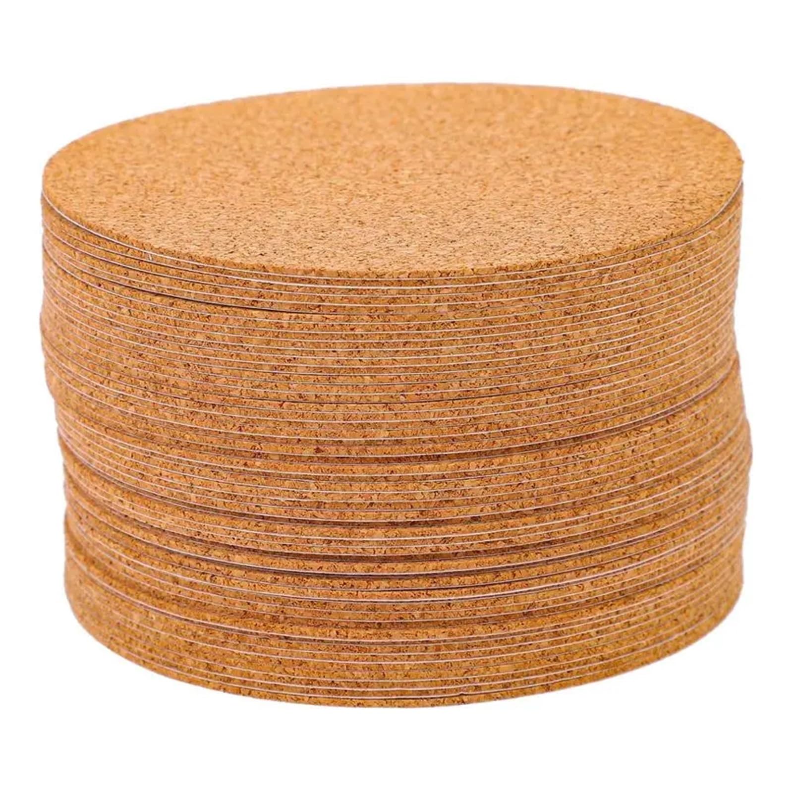 sous-Verres en liège Auto-adhésifs, 100 pièces, sous-Verres for Boissons, Tapis de Tasse de Bureau, Coussins de Tasse, Dessous de Verre Rond, décoration de la Maison