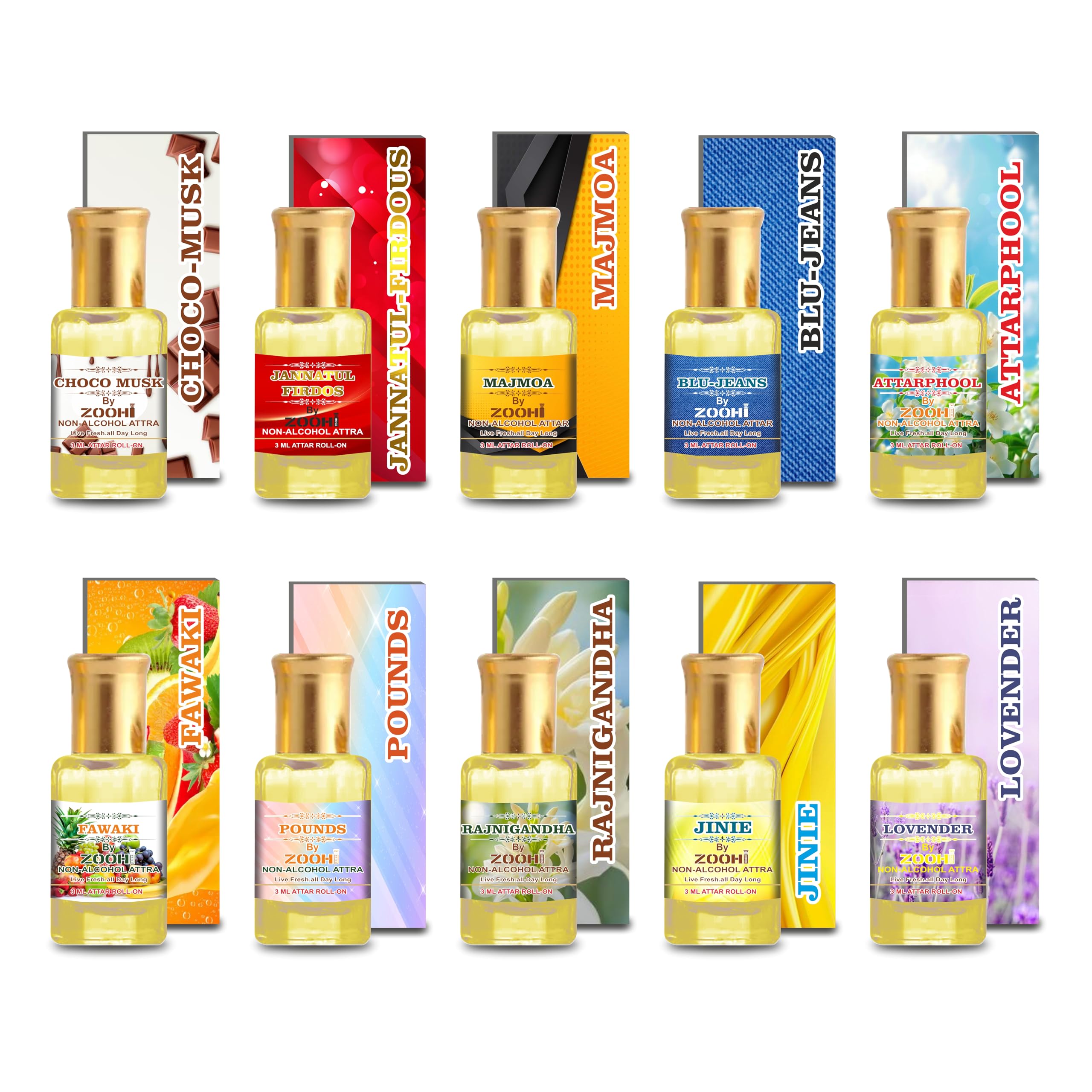 10 Unique & Trending Non-Alcoholic Attar Perfume Oils Combo Set for Men & Women – Long Lasting Fragrances – Alcohol-Free, Natural Scent Collection Roll-On Attars-image-7