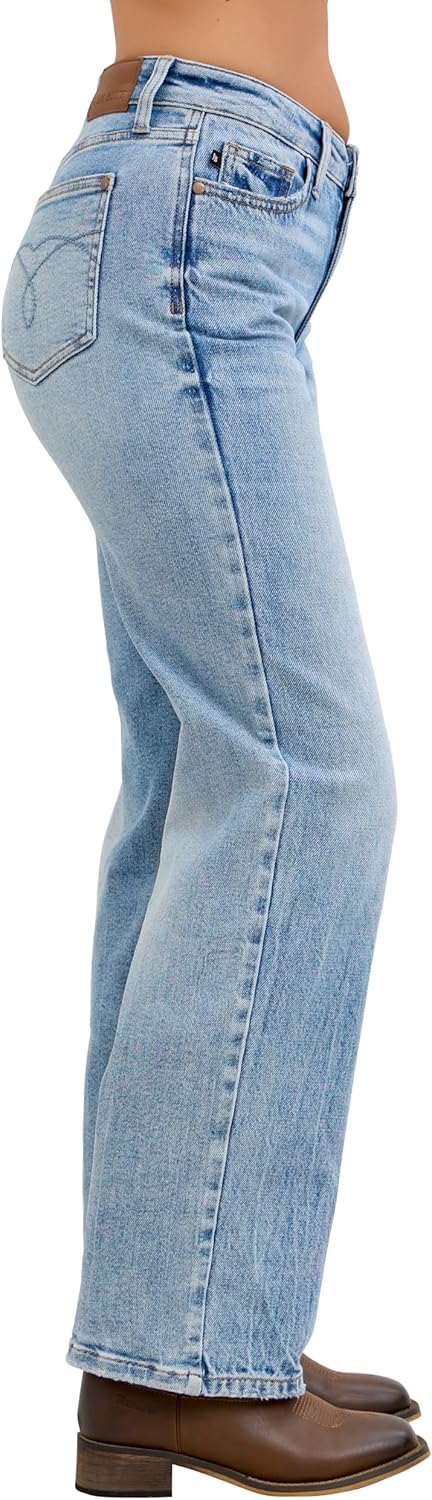 Judy Blue Womens Jeans - Mid Rise Petite Rigid Magic Straight - Image 3