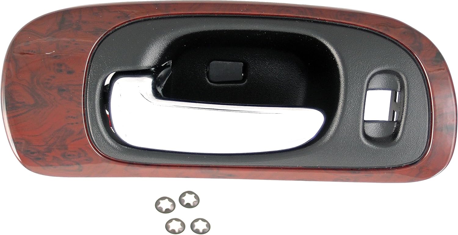 Dorman 82094 Front Driver Side Interior Door Handle Compatible with Select Chrysler Models, Chrome Lever; Carbon Fiber Housing