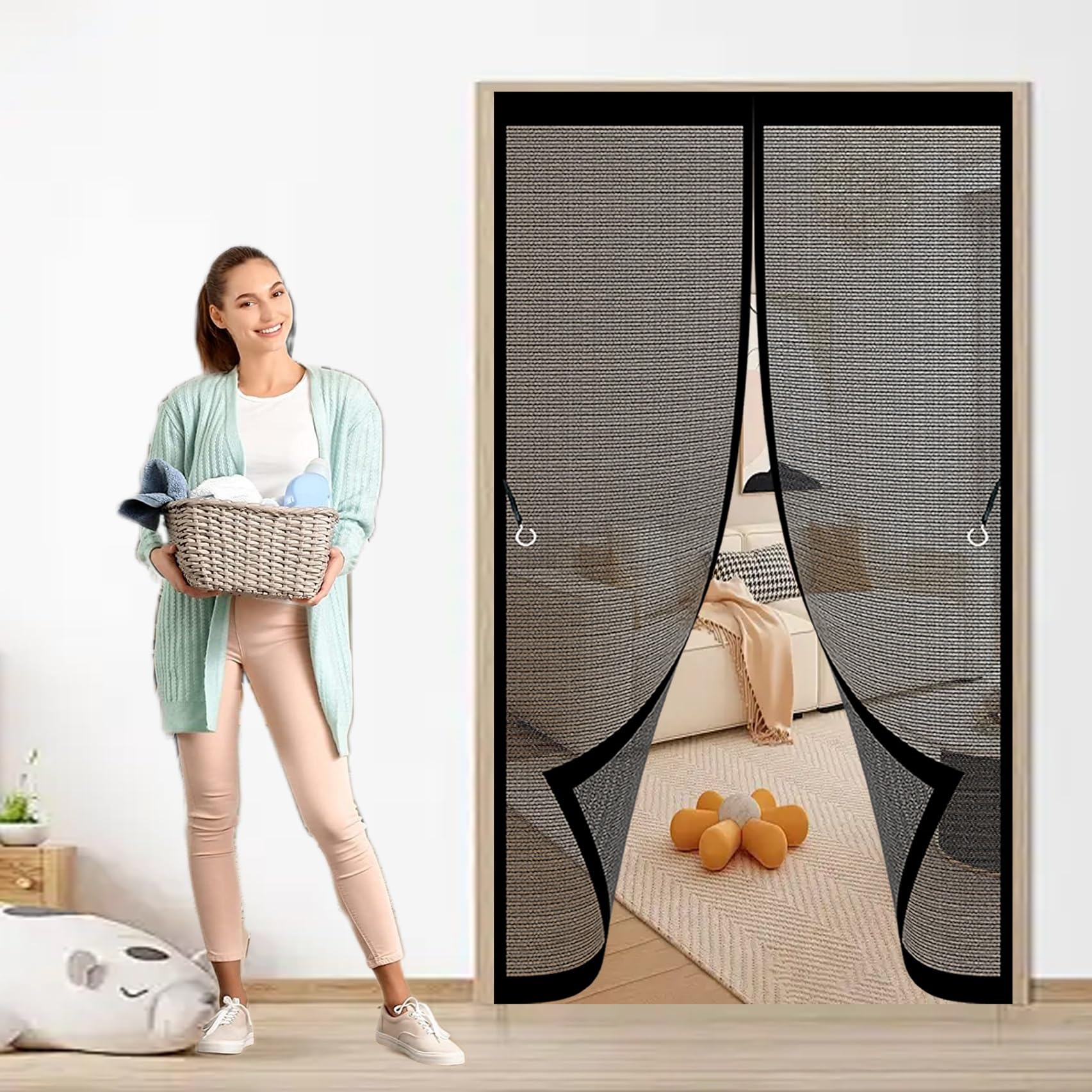 Moustiquaire porte coulissante anti-insectes à maille ultra-fine
