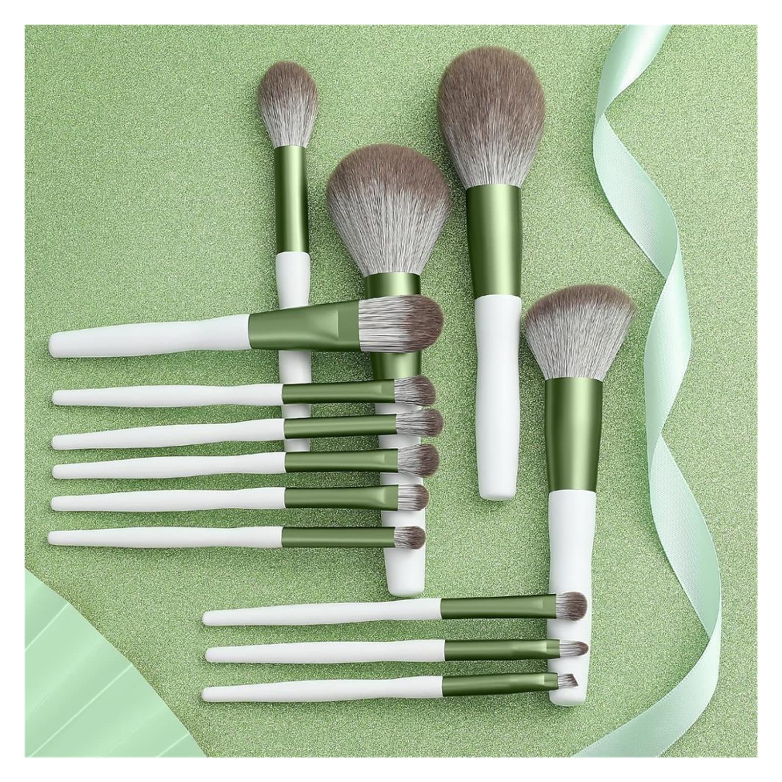 13 PCS Mango de Madera Cepillos de Maquillaje Conjunto de la Serie de Amor Summer Fiber Fiber Cosméticos Cosméticos Beauty Tools Kit (Handle Color : Noir)