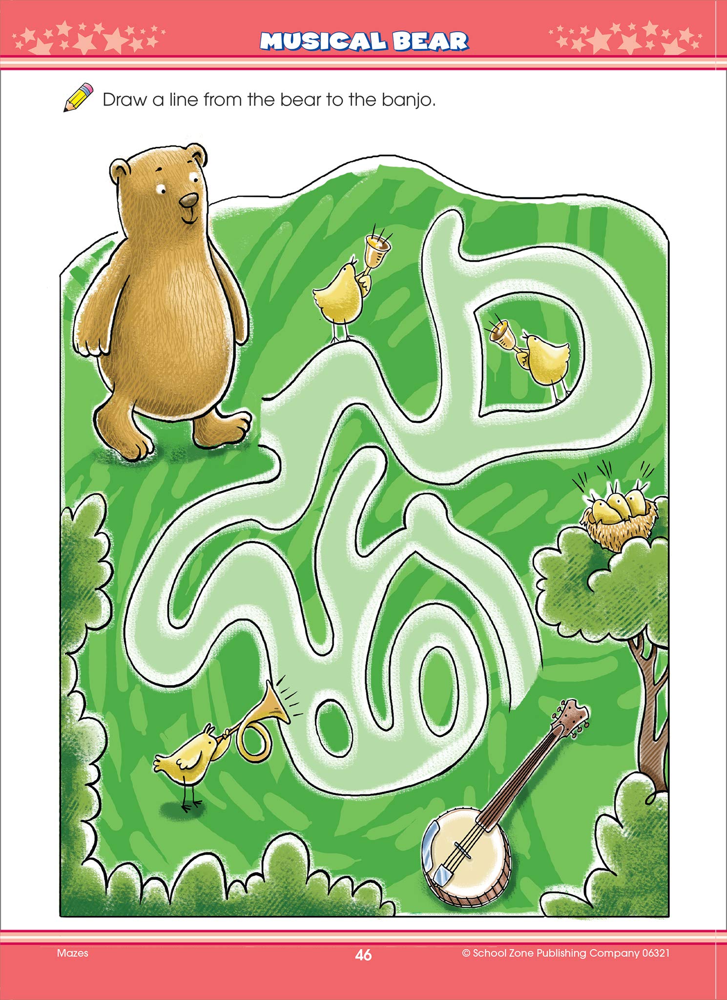 School Zone Fun and Games Preschool Activity Workbook: 320 Pages, Pre-K, Colors, Shapes, Alphabet, ABC's, Numbers, Learning Activities, Ages 3+ (School Zone Big Workbook Series) - Image 4