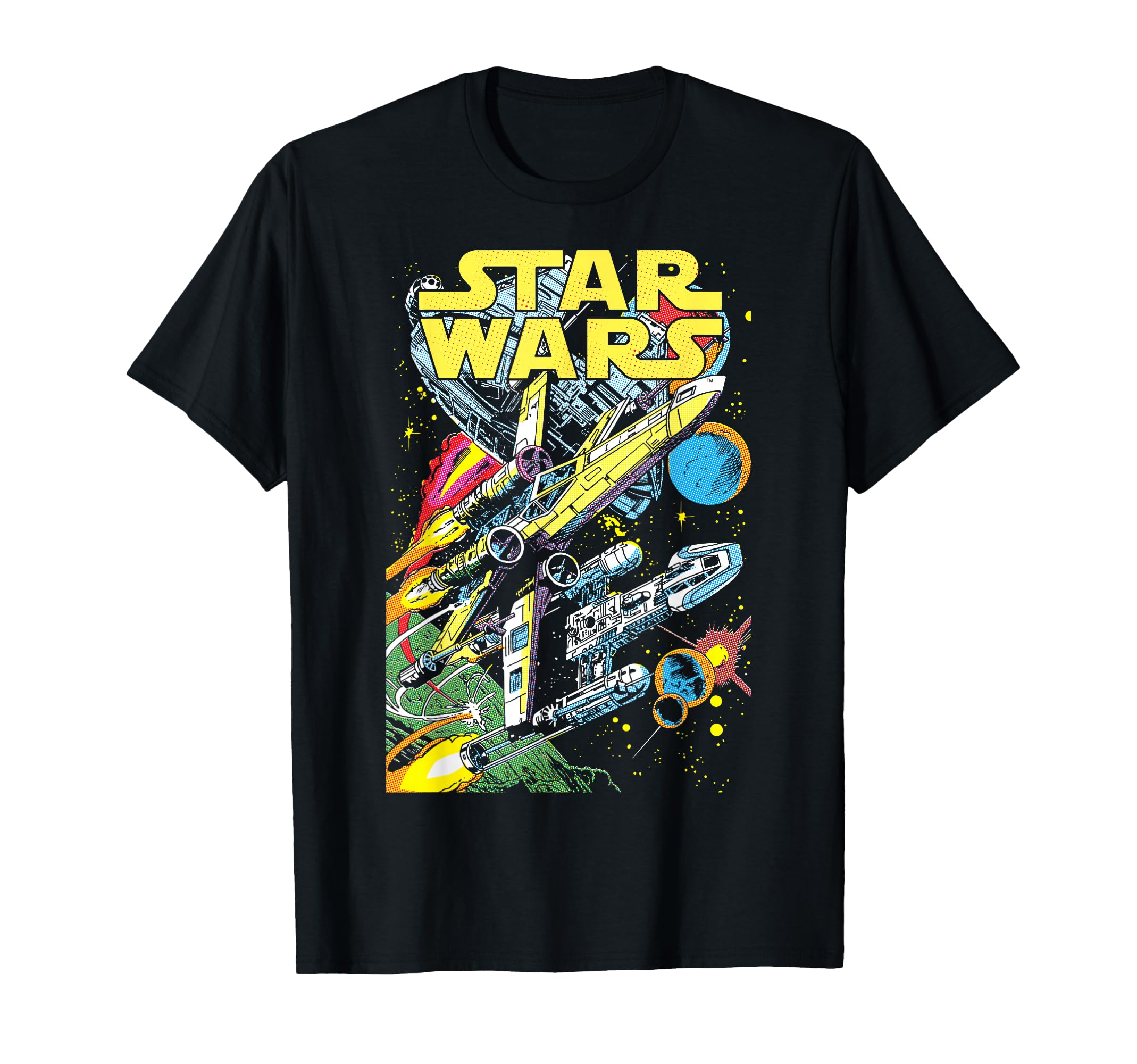 Star Wars Rebel X-Wing Y-Wing Getaway Comic Graphic T-Shirt T-Shirt