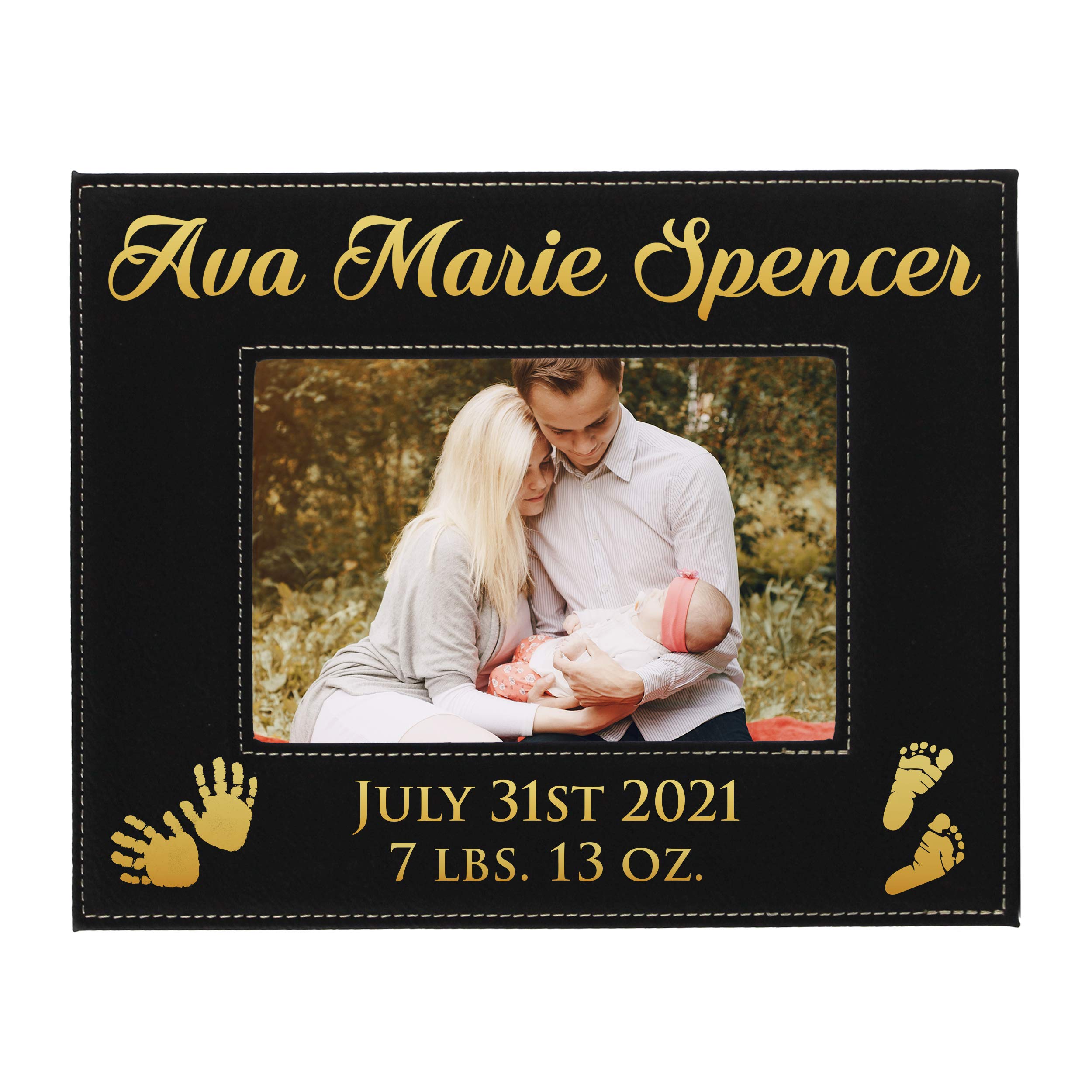 My Personal Memories Customized New Baby Photo Frame - Custom Engraved Boy Girl Picture Frame (5 x 7)