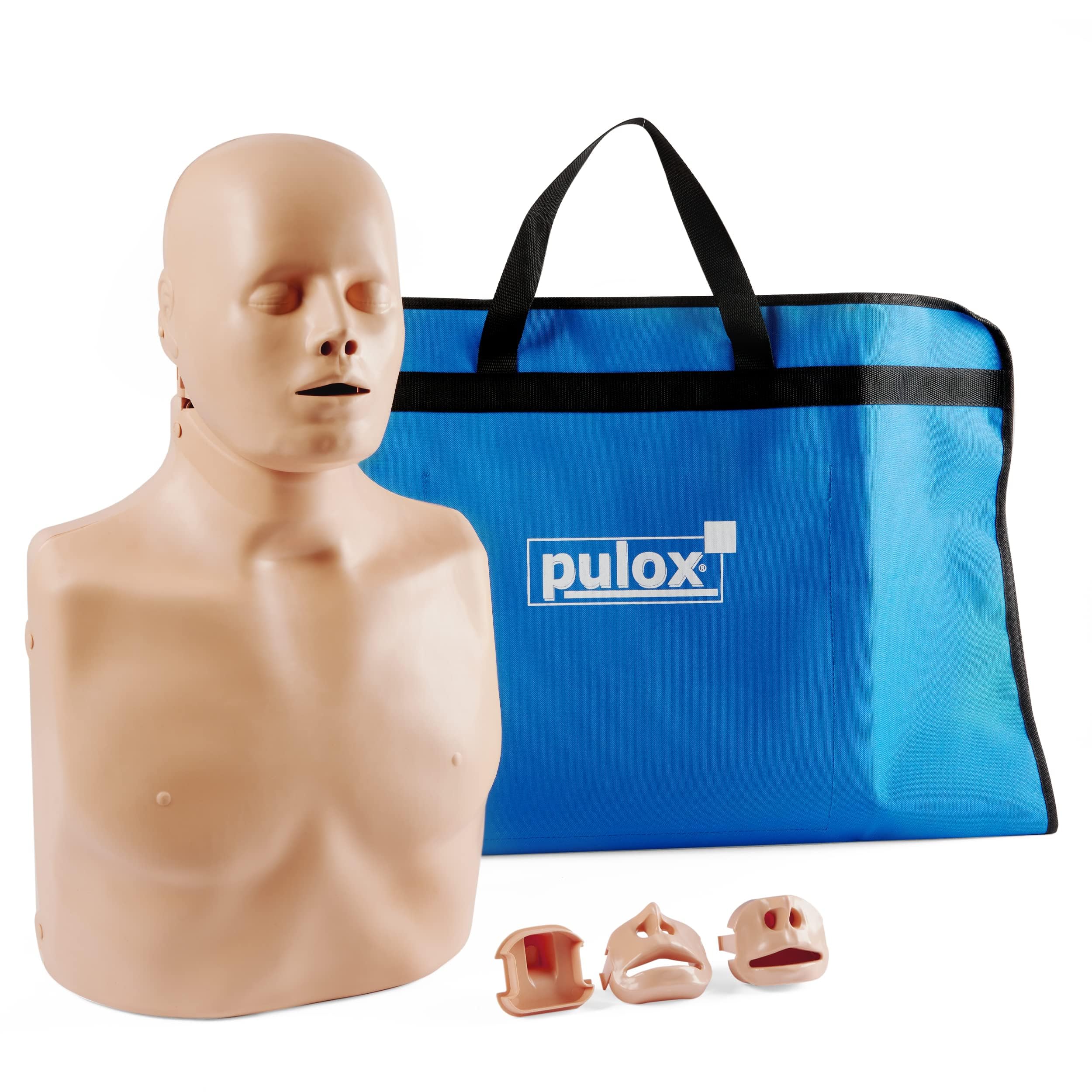 Pulox Bambola di rianimazione Practi-Man Advance – Primo soccorso – Bambola da allenamento con impugnatura Esmarch