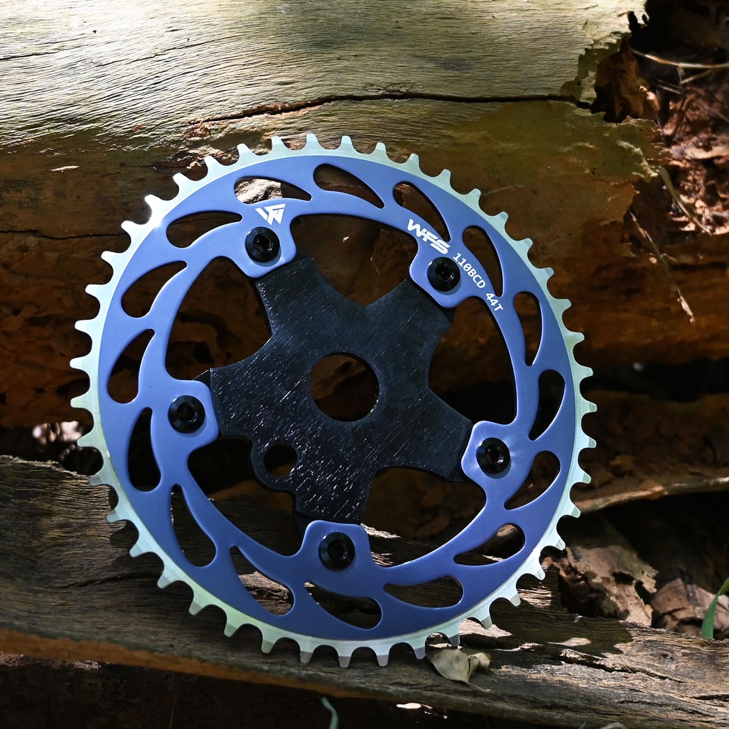 WFS Helix Chainring w/Spider Sprocket 44T 1/8" 110mm BCD 5 Arm Hole Old School BMX