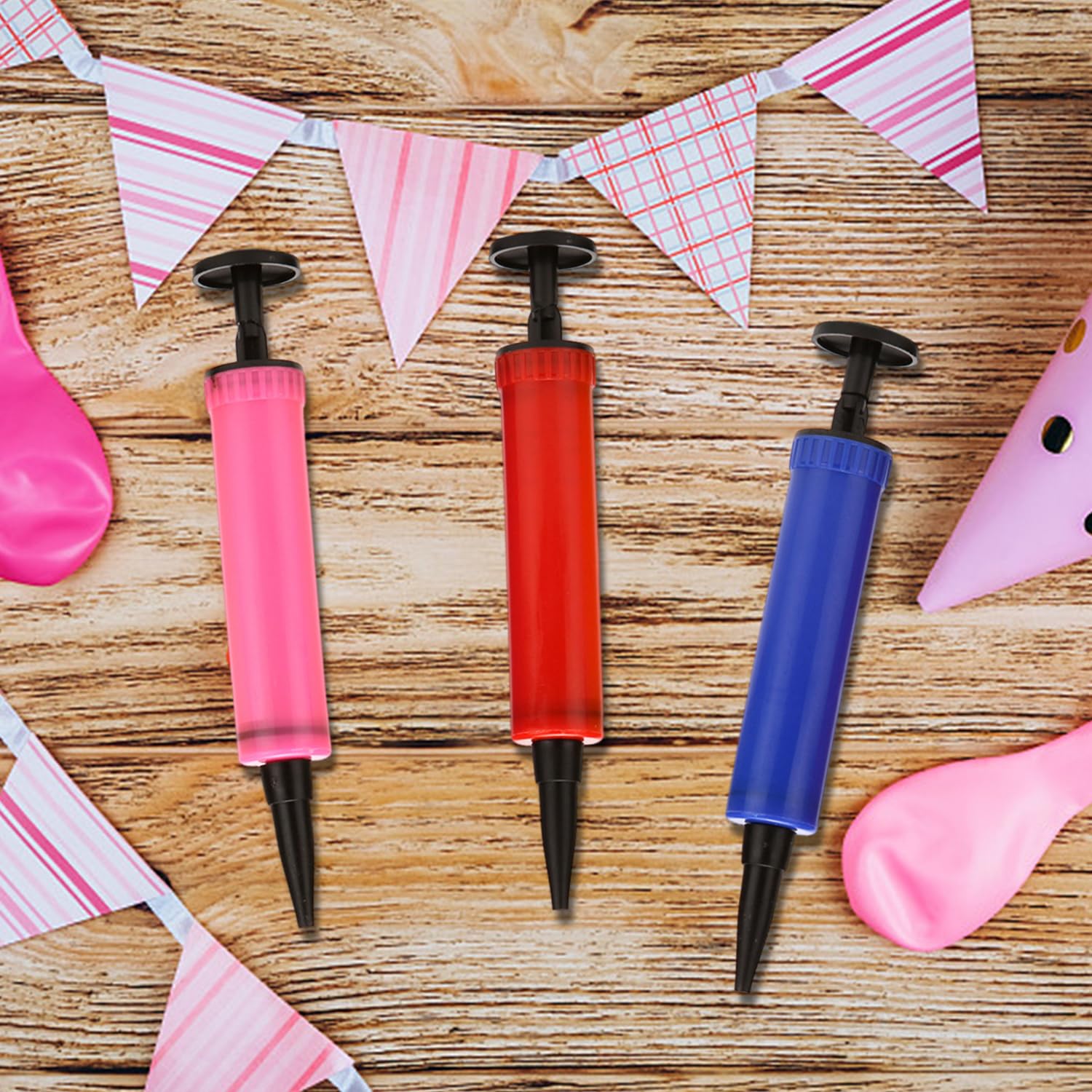 Lot De 4 Pompes Manuelles Portables Pour Ballons Et Jouets – Couleur Aléatoire