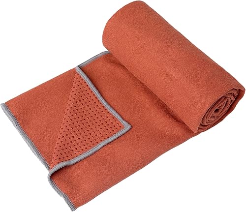 Eunzel Toalla de yoga, toalla para esterilla de yoga caliente con puntos de agarre, absorbente de sudor, antideslizante, para yoga caliente, pilates